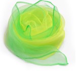 Chiffon tørklæde, grøn/gul